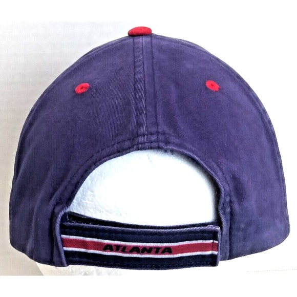 Atlanta Braves Official MLB Men's Cap Hat Logo Spell Out Hook & Loop Adjust OSFA - Picture 5 of 9